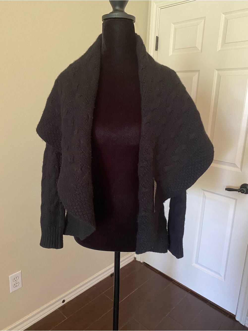 Rugby Ralph Lauren 90% Wool, 10% Angora Black Women's Sweater Cardigan, Size S